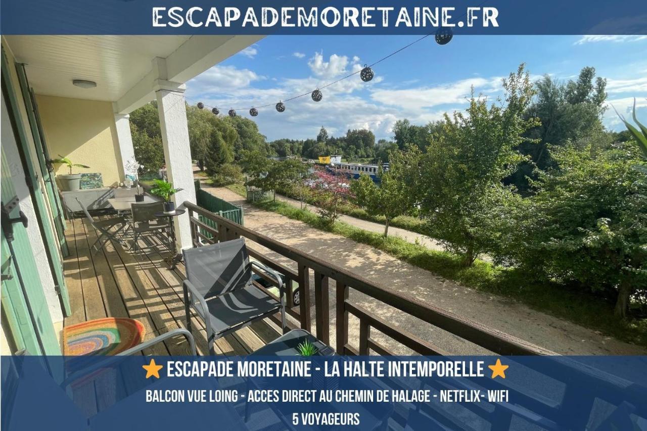 T3-Balcon Plein Sud-Acces Direct Au Bord Du Loing Lejlighed Moret-sur-Loing Eksteriør billede
